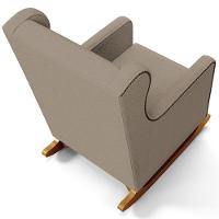 Poltrona De Amamentação Com Balanço Mavie L02 Bouclê Bege - Lyam Decor - 2