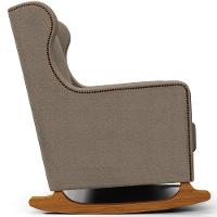 Poltrona De Amamentação Com Balanço Mavie L02 Bouclê Bege - Lyam Decor