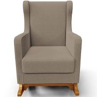 Poltrona De Amamentação Com Balanço Mavie L02 Bouclê Bege - Lyam Decor - 5