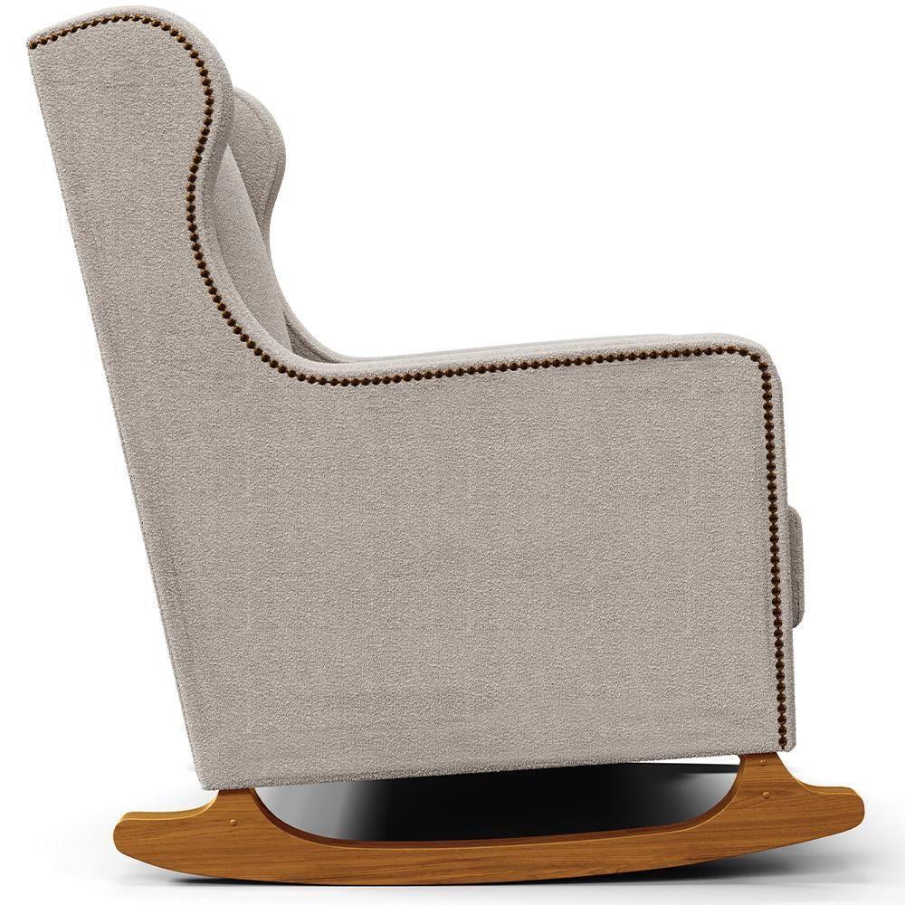 Poltrona De Amamentação Com Balanço Mavie L02 Bouclê Creme - Lyam Decor - 4