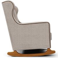 Poltrona De Amamentação Com Balanço Mavie L02 Bouclê Creme - Lyam Decor