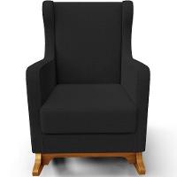 Poltrona De Amamentação Com Balanço Mavie L02 Bouclê Preto - Lyam Decor - 3