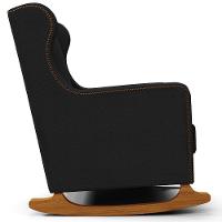 Poltrona De Amamentação Com Balanço Mavie L02 Bouclê Preto - Lyam Decor - 5