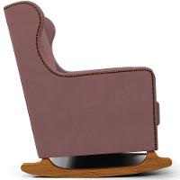 Poltrona De Amamentação Com Balanço Mavie L02 Suede Rosê - Lyam Decor