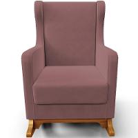 Poltrona De Amamentação Com Balanço Mavie L02 Suede Rosê - Lyam Decor - 5