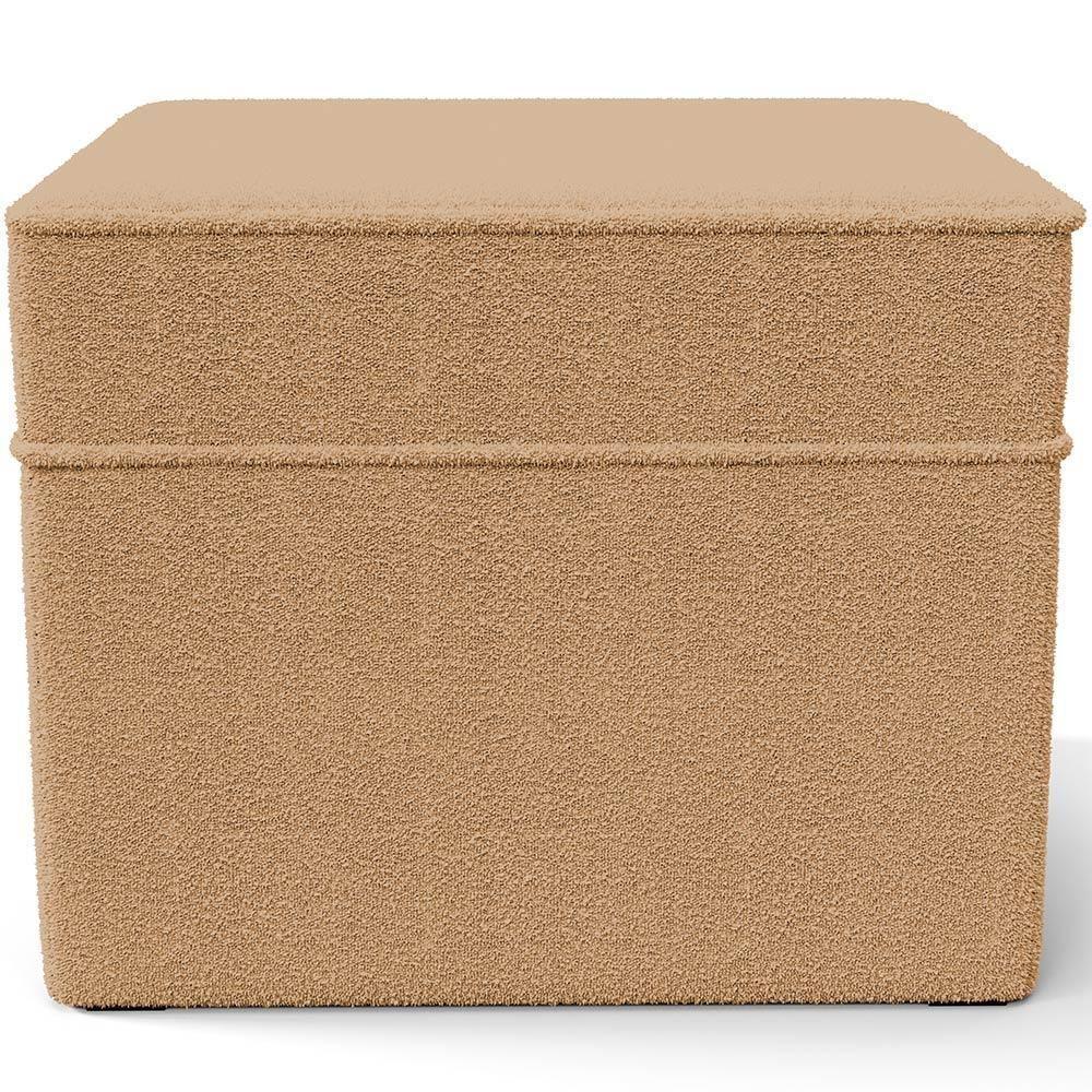 Poltrona De Amamentação Com Balanço E Puff Mavie L02 Bouclê Mostarda - Lyam Decor - 9