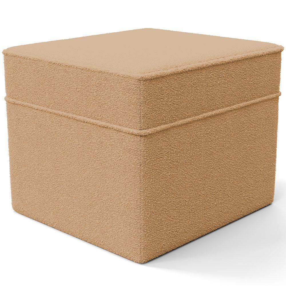 Poltrona De Amamentação Com Balanço E Puff Mavie L02 Bouclê Mostarda - Lyam Decor - 10