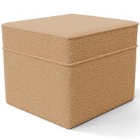 Poltrona De Amamentação Com Balanço E Puff Mavie L02 Bouclê Mostarda - Lyam Decor - 10