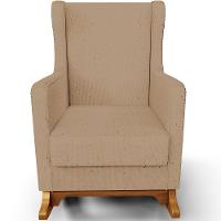 Poltrona De Amamentação Com Balanço Mavie L02 Linho Bege Escuro - Lyam Decor - 3