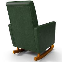 Poltrona De Amamentação Com Balanço Ravena W01 Couríssimo Verde Musgo - Lyam Decor - 2