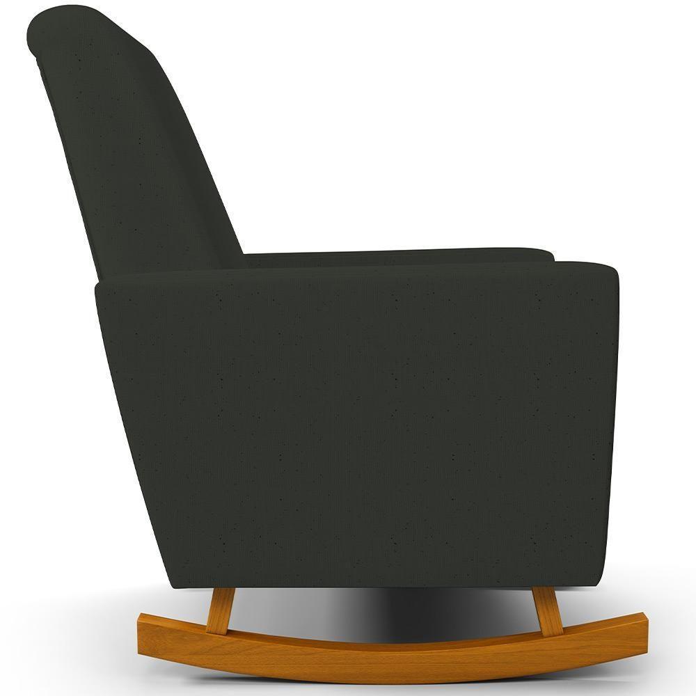 Poltrona De Amamentação Com Balanço Ravena W01 Linho Verde Musgo - Lyam Decor - 4