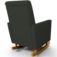 Poltrona De Amamentação Com Balanço Ravena W01 Linho Verde Musgo - Lyam Decor - 2