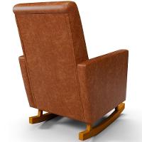 Poltrona De Amamentação Com Balanço Ravena W01 Couríssimo Camel - Lyam Decor - 2