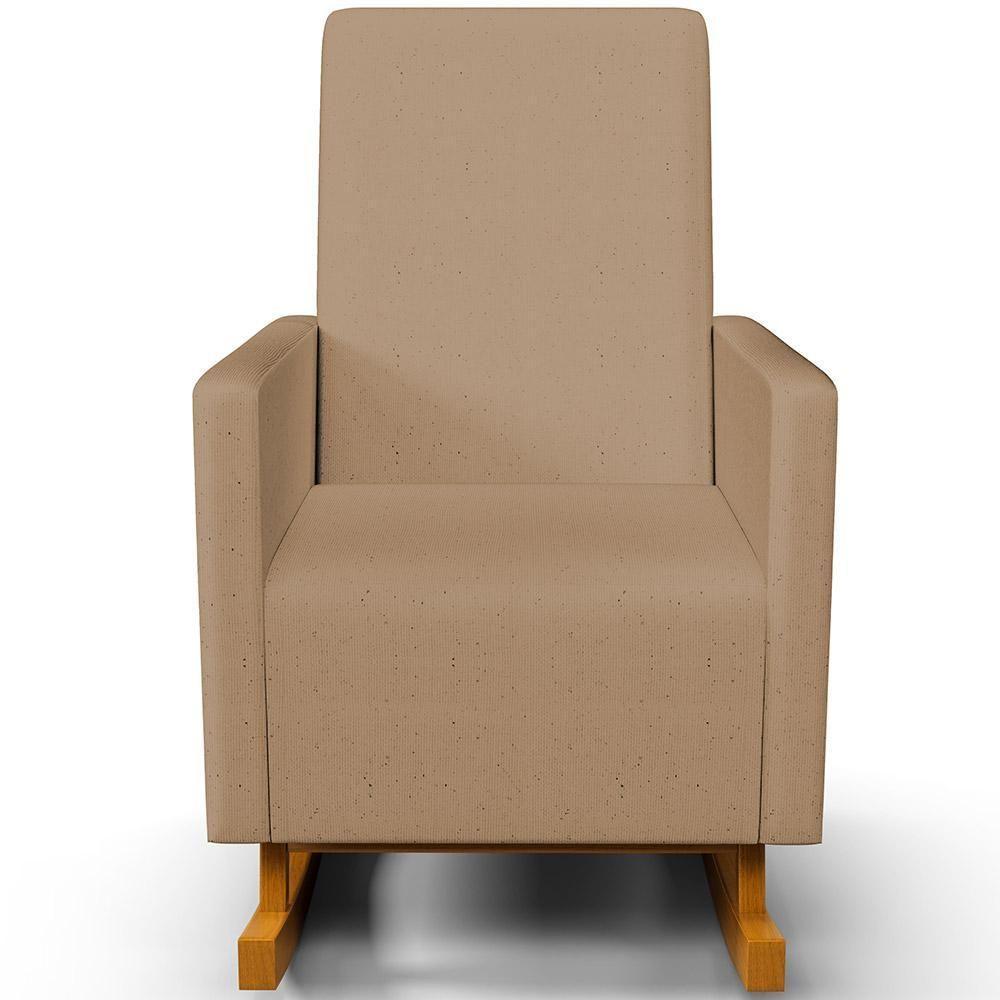 Poltrona De Amamentação Com Balanço Ravena W01 Linho Bege Escuro - Lyam Decor - 5