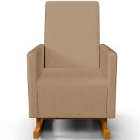 Poltrona De Amamentação Com Balanço Ravena W01 Linho Bege Escuro - Lyam Decor - 5