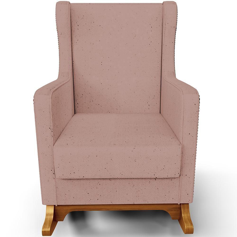 Poltrona De Amamentação Com Balanço Mavie L02 Linho Rosê - Lyam Decor - 5
