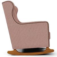 Poltrona De Amamentação Com Balanço Mavie L02 Linho Rosê - Lyam Decor