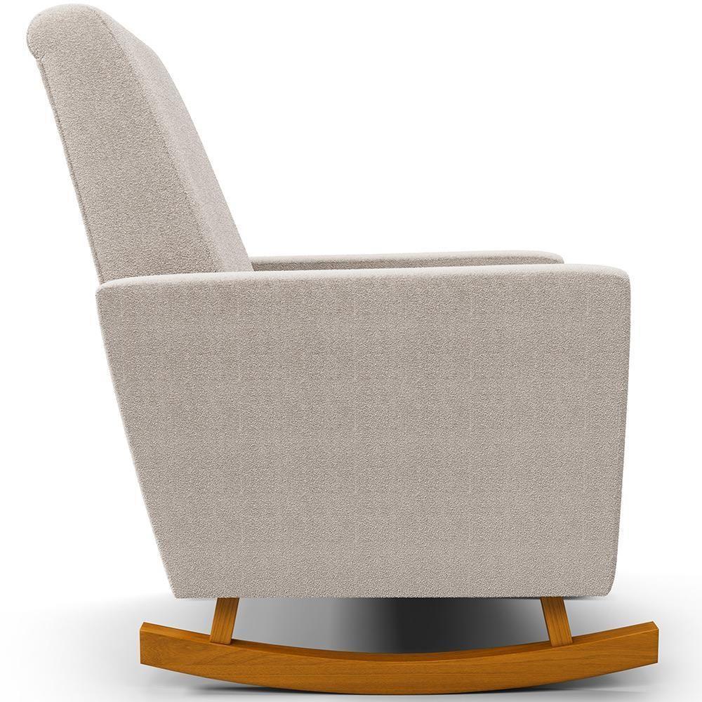 Poltrona De Amamentação Com Balanço Ravena W01 Bouclê Creme - Lyam Decor - 4