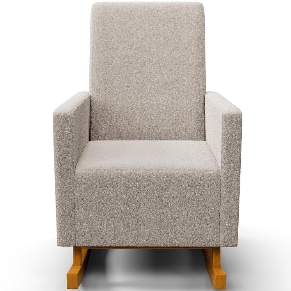 Poltrona De Amamentação Com Balanço Ravena W01 Bouclê Creme - Lyam Decor - 5