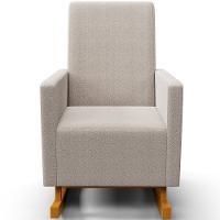 Poltrona De Amamentação Com Balanço Ravena W01 Bouclê Creme - Lyam Decor - 5