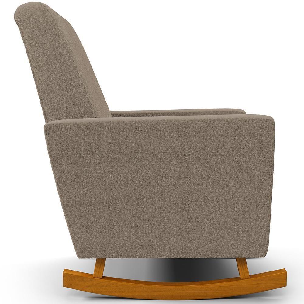 Poltrona De Amamentação Com Balanço Ravena W01 Bouclê Bege - Lyam Decor - 4