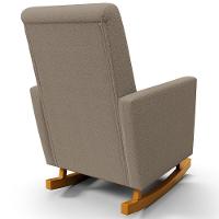 Poltrona De Amamentação Com Balanço Ravena W01 Bouclê Bege - Lyam Decor - 2