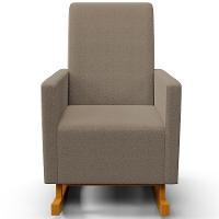 Poltrona De Amamentação Com Balanço Ravena W01 Bouclê Bege - Lyam Decor - 5