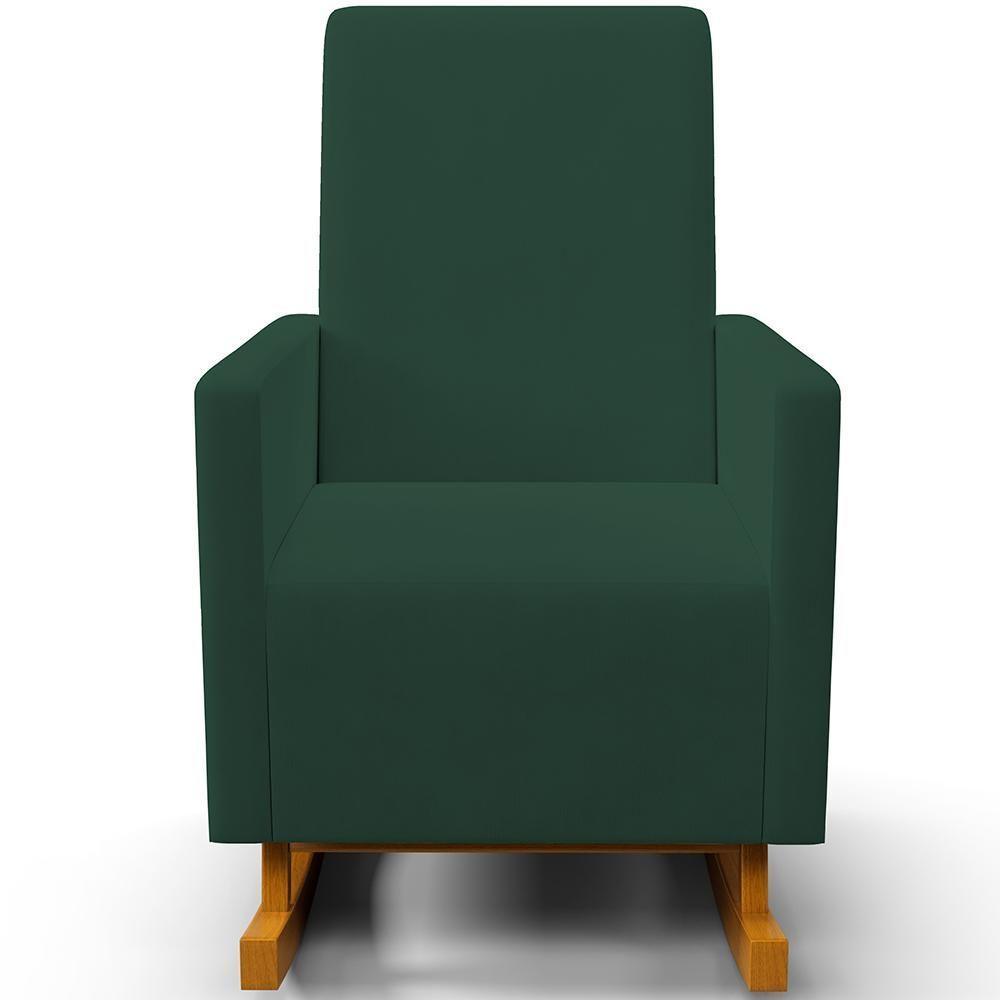 Poltrona De Amamentação Com Balanço Ravena W01 Suede Verde - Lyam Decor - 7