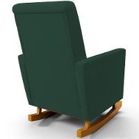 Poltrona De Amamentação Com Balanço Ravena W01 Suede Verde - Lyam Decor