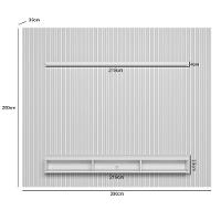 Painel Ripado Para Tv 75 Pol Slats E Bancada Lisa 297x250cm L05 Nature Off White - Lyam Decor - 3