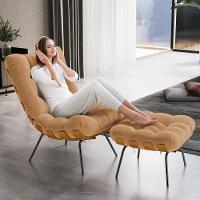 Poltrona Costela L02 Com Puff Bouclê Mostarda - Lyam Decor - 9