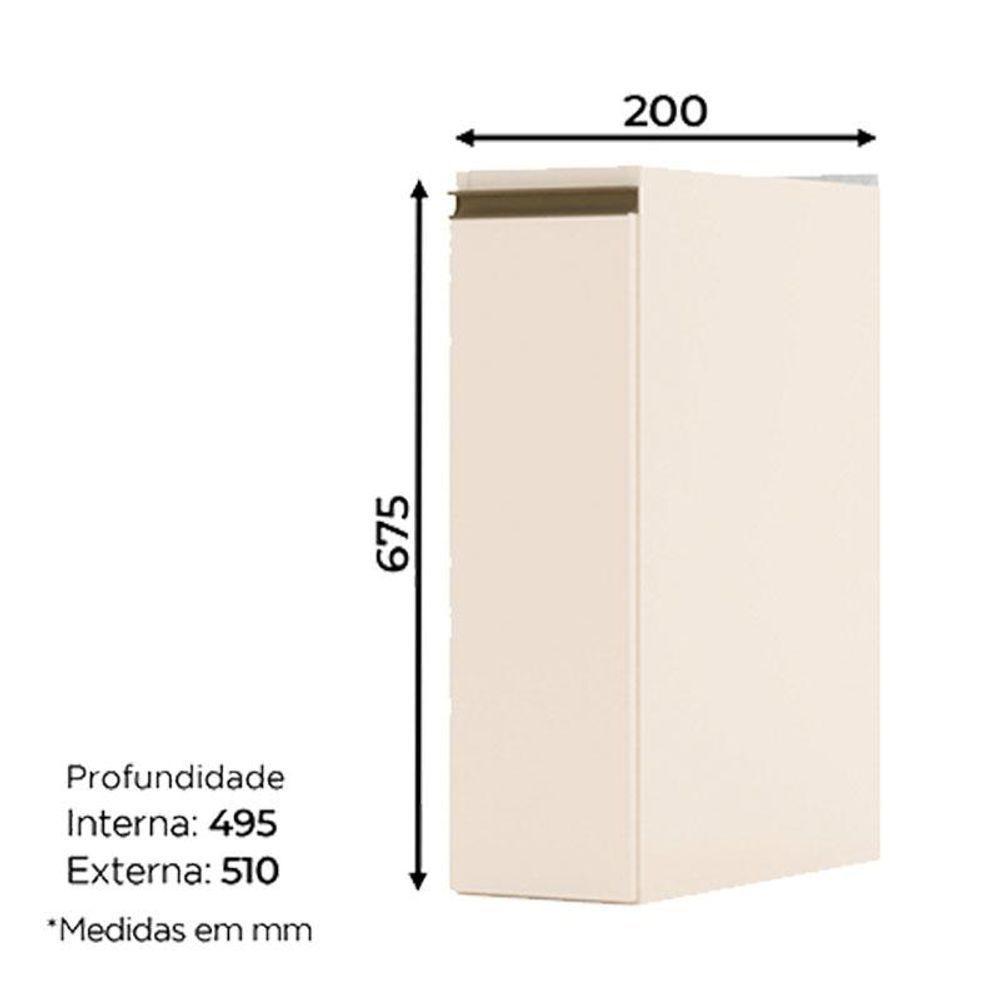 Balcão Condimentos 20cm Connect Off White - Henn - 2