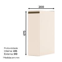 Balcão Condimentos 20cm Connect Off White - Henn - 2