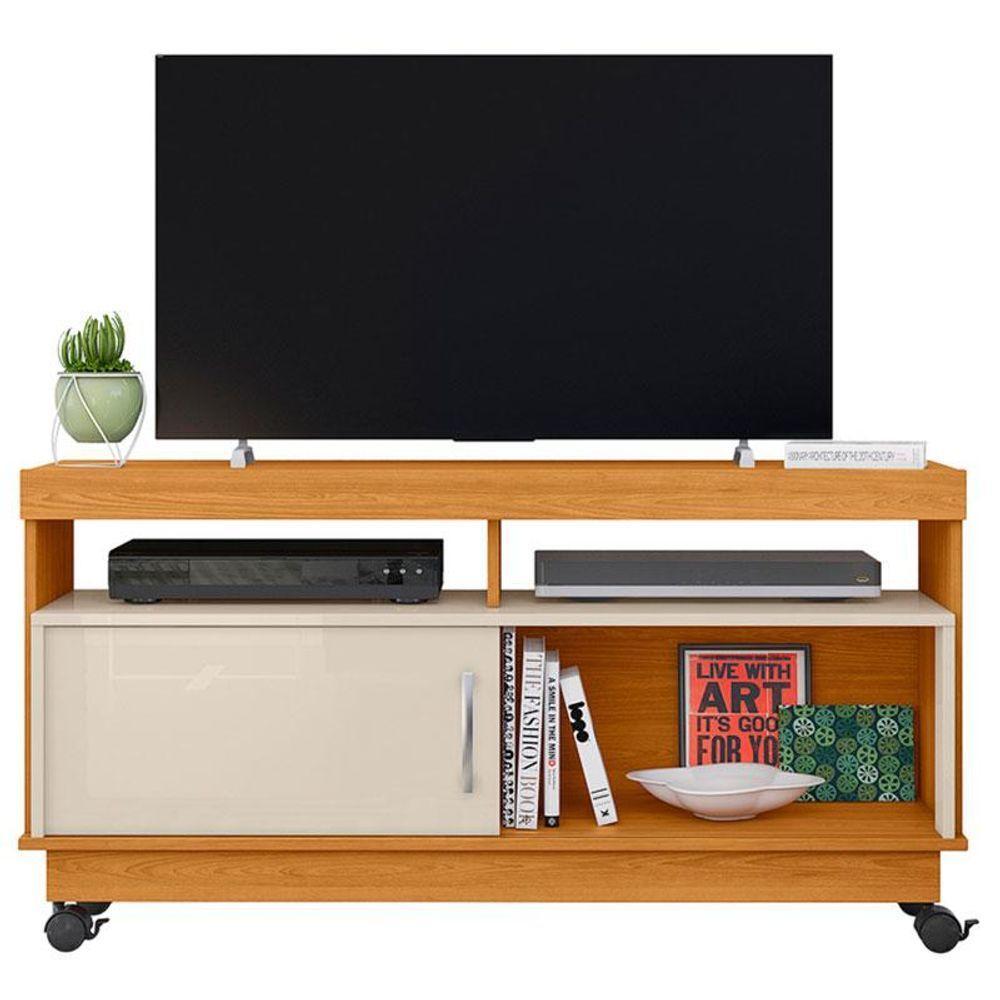 Rack Bancada Artur Com Mesa De Centro Frizz Cinamomo Off White - Madetec - 2