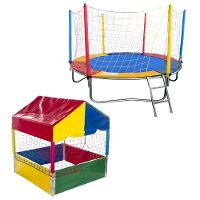 Kit Cama Elástica Pula Pula 2,30m + Piscina De Bolinhas 1,00m Infantil Playground - 1