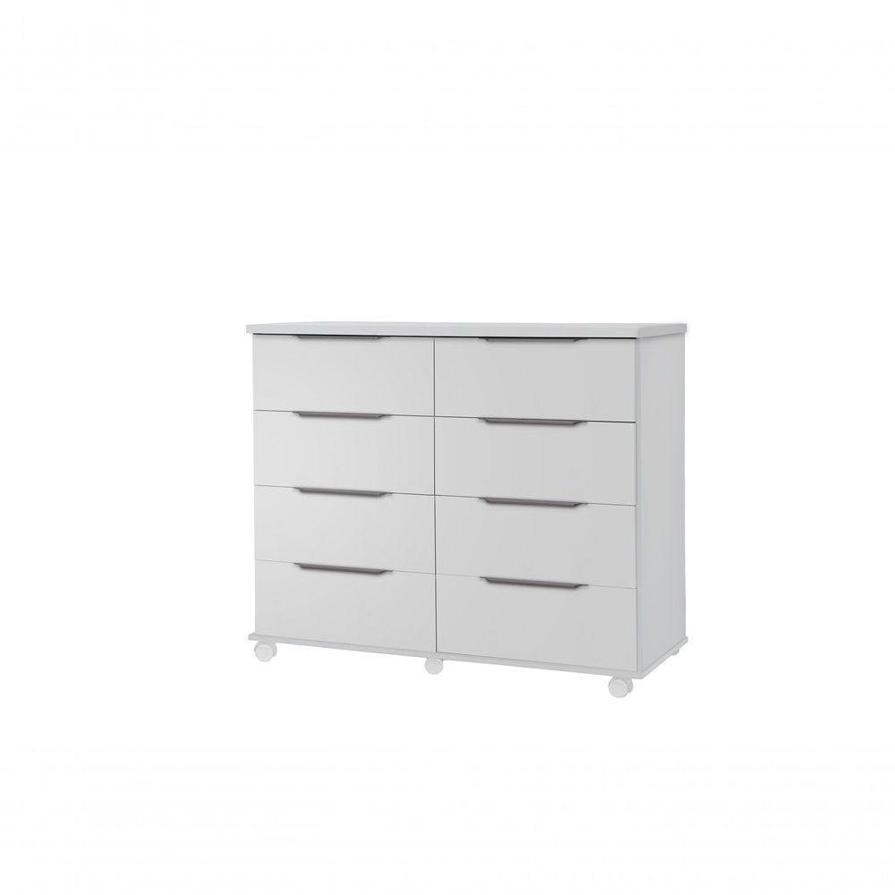 Comoda 8 Gavetas Athenas Cor Branco - Rud Rack - 3