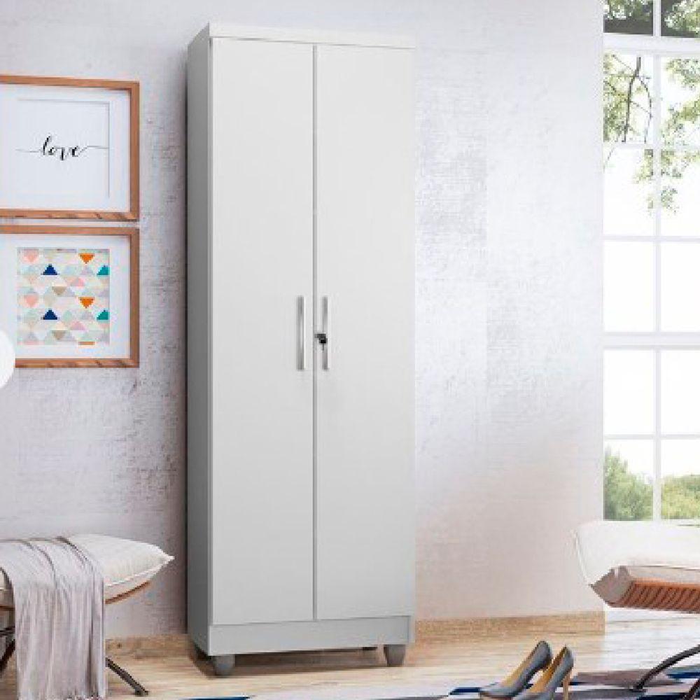 Armário Multiuso Com Chave 2 Portas Isabela Branco Rud Rack - 2