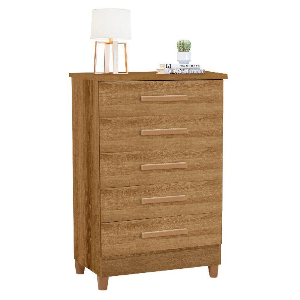 Comoda 5 Gavetas Paola Cor Mel - Rud Rack - 1