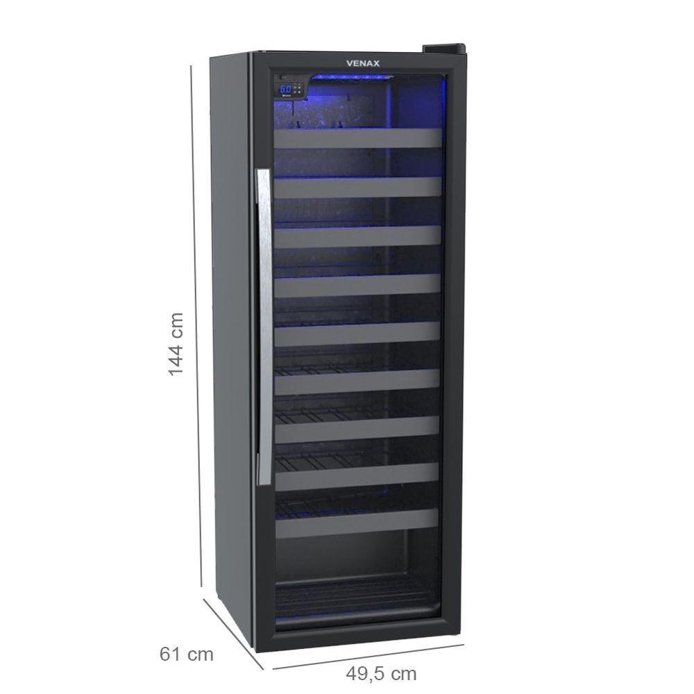 Adega Climatizada Venax Piubella 200 209L 50 Garrafas Preto 127V - 2
