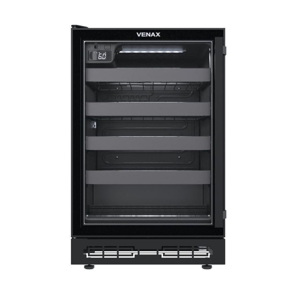 Adega Venax Cave In 100 Porta Invertida 82L Com Opção De Embutir Preto Fosco 127V - 1