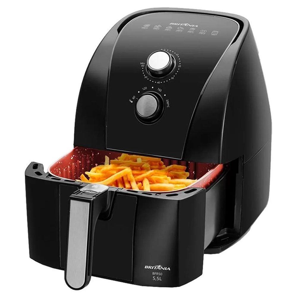 Fritadeira Air Fryer Britânia 5,5L Redstone BFR50 Preta 1500W 220V - 2