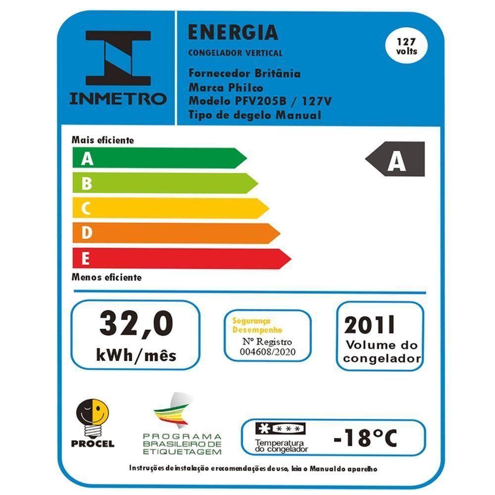 Freezer E Refrigerador Vertical Philco 201 Litros PFV205B 2 Em 1 Branco 127V - 6
