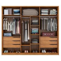 Guarda Roupa Casal Atrice E Cômoda Atria Amêndola Grafito - Demartêz