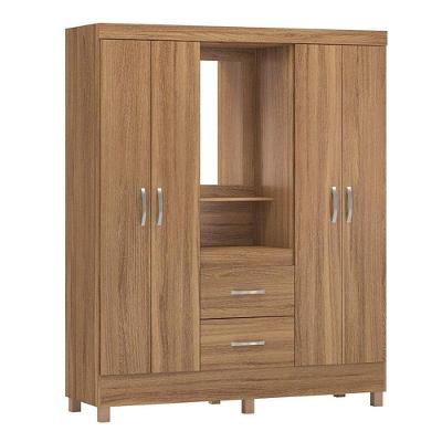 Guarda Roupa Casal Lord 4 Portas 2 Gavetas Amêndola Touch MDP