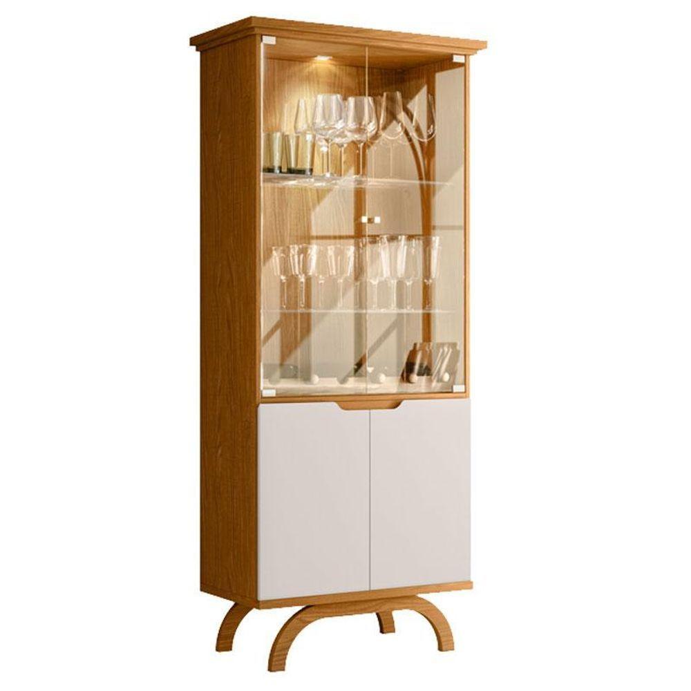 Cristaleira Vicenza Com Aparador Buffet Veneza E Espelho Isadora Ype Off White - New Ceval - 8