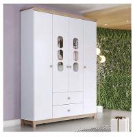 Guarda Roupa Infantil Aconchego 4 Portas Branco Jequitibá - Henn - 2