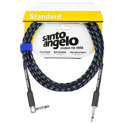 Cabo De Guitarra Angel Tx 0,30 Mm Conector P10-p10 90º 20ft 6,10 Metros Textil