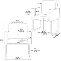 Kit 02 Poltronas Com Base De Ferro Dourado Reforçada Balaqui Decor Marrom - 6
