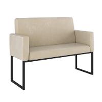 Kit 2 Poltronas + Namoradeira 2 Lugares Para Recepção Bege - 7