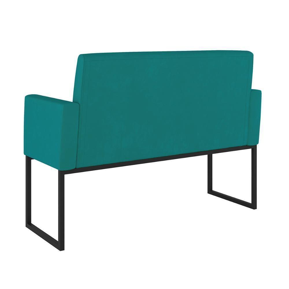 Kit 2 Poltronas + Namoradeira 2 Lugares Para Recepção Azul Turquesa - 8